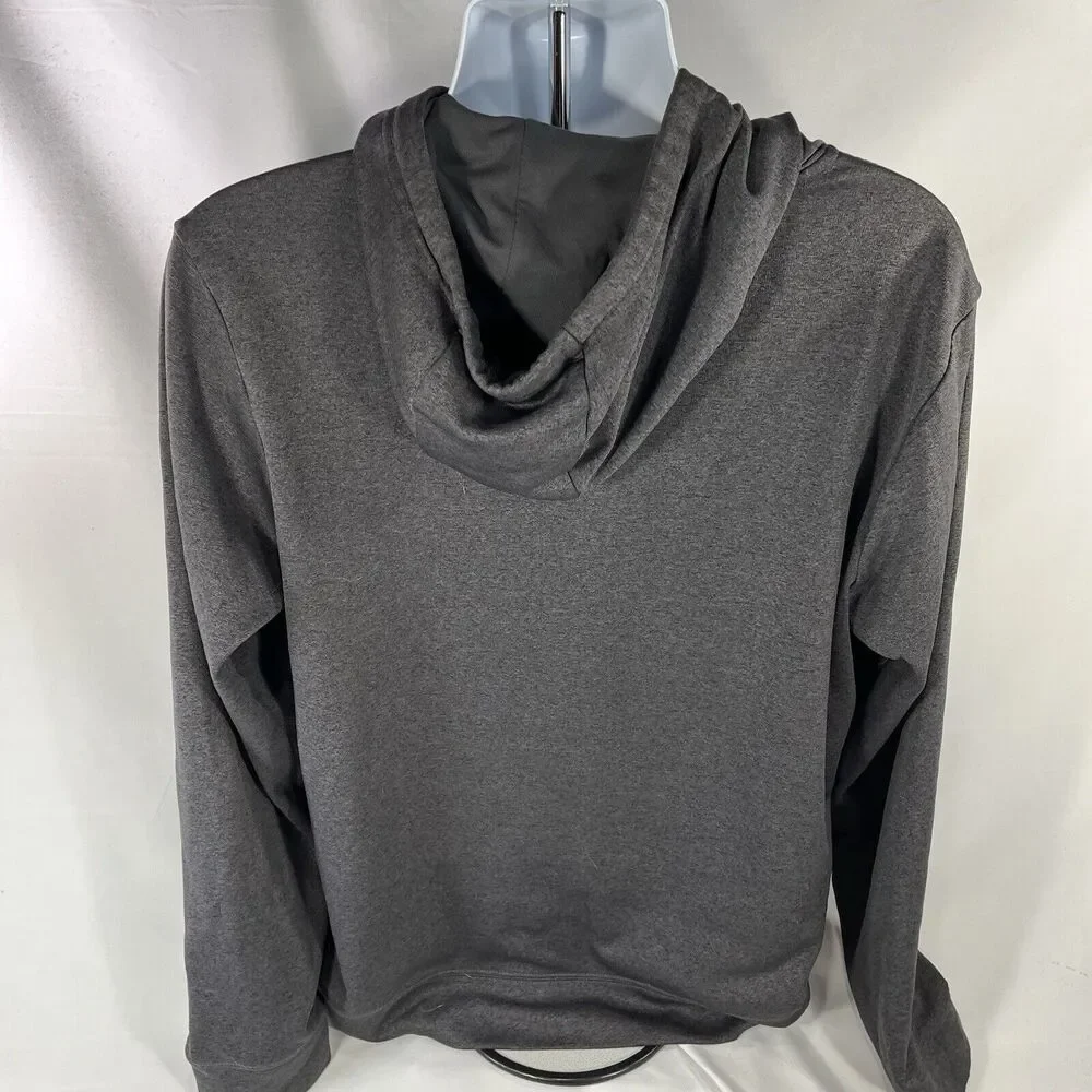 THE NORTH FACE HOODIE MENS LARGE DRAWSTRING HOODED SWEATSHIRT GRAY BLUE PULLOVER